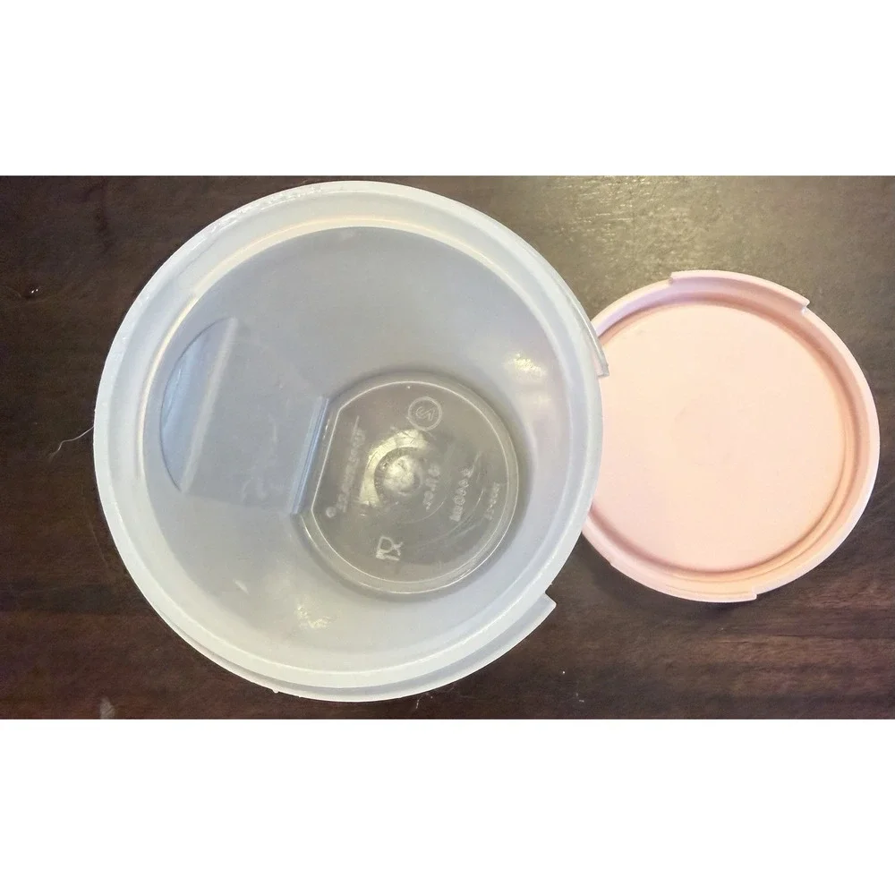Tupperware Modular Mates Set Of 5 With Pink Lids